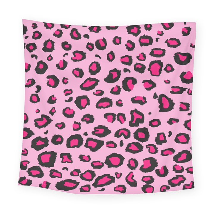Pink Leopard Square Tapestry (Large)