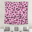 Pink Leopard Square Tapestry (Large) View2