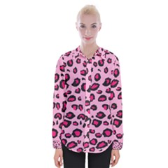 Pink Leopard Womens Long Sleeve Shirt