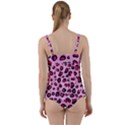 Pink Leopard Twist Front Tankini Set View2