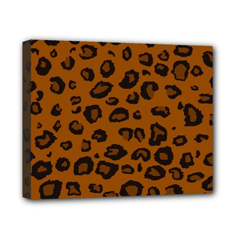 Dark Leopard Canvas 10  X 8  by TRENDYcouture