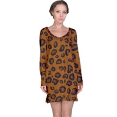 Dark Leopard Long Sleeve Nightdress by TRENDYcouture