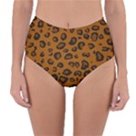 Dark Leopard Reversible High-Waist Bikini Bottoms