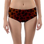 Dark Leopard Reversible Mid-Waist Bikini Bottoms
