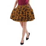 Dark Leopard A-Line Pocket Skirt