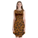 Dark Leopard Sleeveless Chiffon Dress  