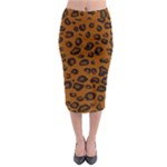 Dark Leopard Midi Pencil Skirt
