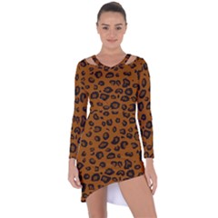 Dark Leopard Asymmetric Cut-out Shift Dress by TRENDYcouture