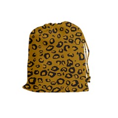 Golden Leopard Drawstring Pouches (large)  by TRENDYcouture