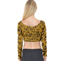 Golden Leopard Long Sleeve Crop Top View2