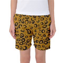 Golden Leopard Women s Basketball Shorts by TRENDYcouture