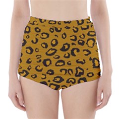 Golden Leopard High-waisted Bikini Bottoms by TRENDYcouture