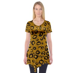 Golden Leopard Short Sleeve Tunic  by TRENDYcouture