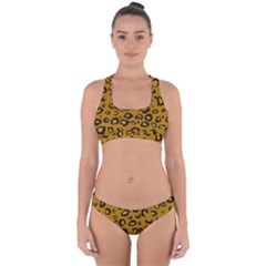 Golden Leopard Cross Back Hipster Bikini Set by TRENDYcouture