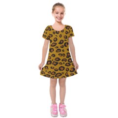 Classic Leopard Kids  Short Sleeve Velvet Dress by TRENDYcouture