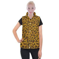 Classic Leopard Women s Button Up Puffer Vest by TRENDYcouture