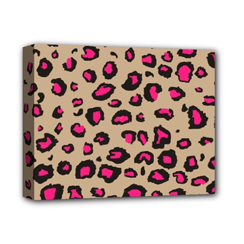 Pink Leopard 2 Deluxe Canvas 14  X 11  by TRENDYcouture