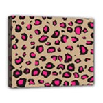 Pink Leopard 2 Deluxe Canvas 20  x 16  
