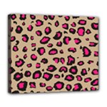 Pink Leopard 2 Deluxe Canvas 24  x 20  