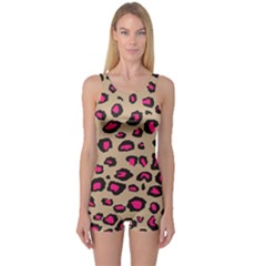 Pink Leopard 2 One Piece Boyleg Swimsuit by TRENDYcouture