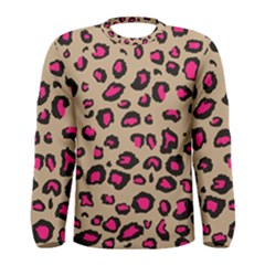 Pink Leopard 2 Men s Long Sleeve Tee by TRENDYcouture