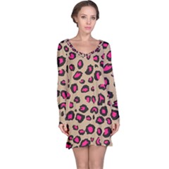 Pink Leopard 2 Long Sleeve Nightdress by TRENDYcouture