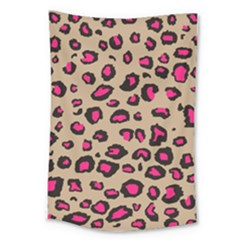 Pink Leopard 2 Large Tapestry