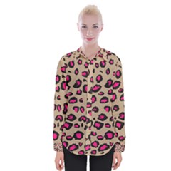 Pink Leopard 2 Womens Long Sleeve Shirt