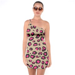 Pink Leopard 2 One Soulder Bodycon Dress by TRENDYcouture