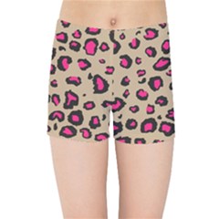 Pink Leopard 2 Kids Sports Shorts by TRENDYcouture