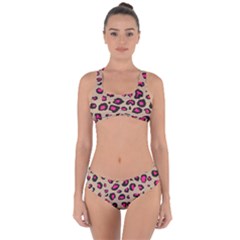 Pink Leopard 2 Criss Cross Bikini Set by TRENDYcouture