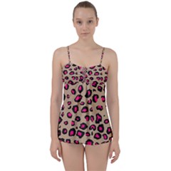 Pink Leopard 2 Babydoll Tankini Set by TRENDYcouture