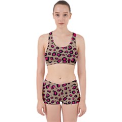 Pink Leopard 2 Work It Out Sports Bra Set by TRENDYcouture