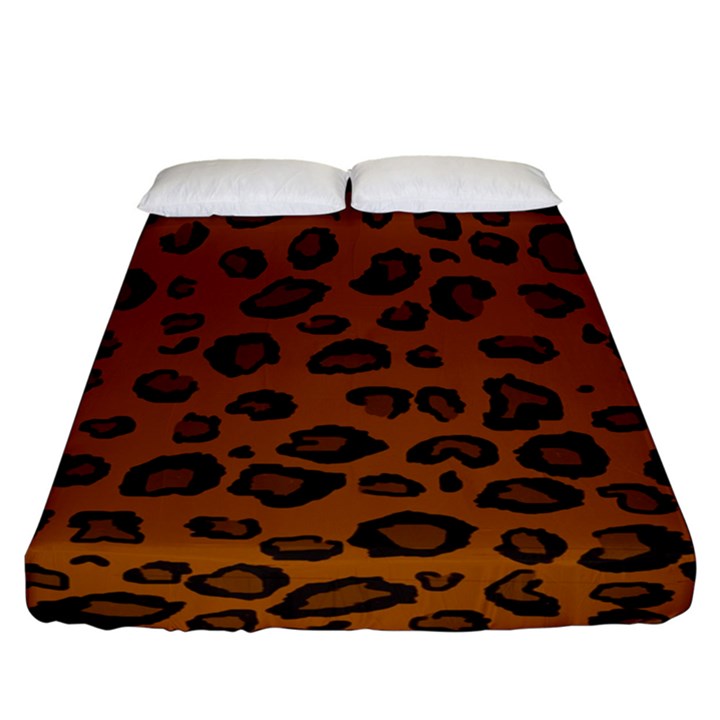 Dark Leopard Fitted Sheet (California King Size)