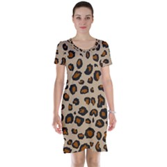 Leopard Print Short Sleeve Nightdress by DreamCanvas