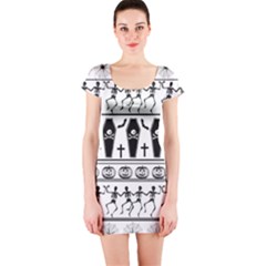 Halloween Pattern Short Sleeve Bodycon Dress by ValentinaDesign