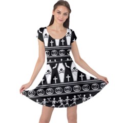 Halloween Pattern Cap Sleeve Dress by ValentinaDesign