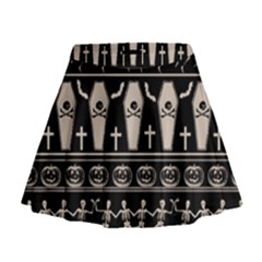 Halloween Pattern Mini Flare Skirt by ValentinaDesign