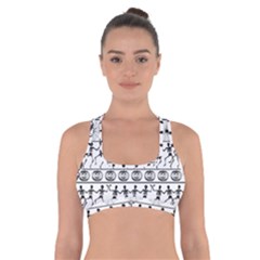 Halloween Pattern Cross Back Sports Bra by ValentinaDesign