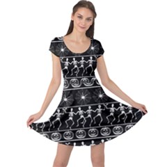 Halloween Pattern Cap Sleeve Dress by ValentinaDesign