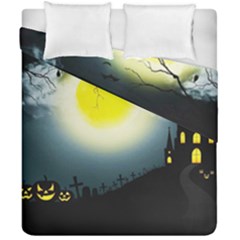 Halloween landscape Duvet Cover Double Side (California King Size)