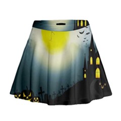 Halloween landscape Mini Flare Skirt