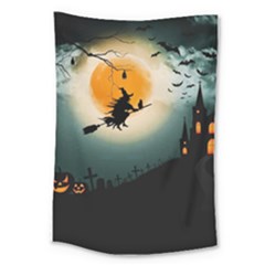 Halloween Landscape Large Tapestry