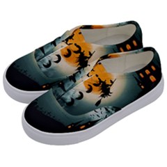 Halloween Landscape Kids  Classic Low Top Sneakers by ValentinaDesign