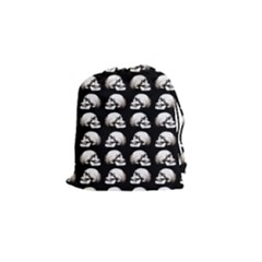 Halloween Skull Pattern Drawstring Pouches (small)  by ValentinaDesign