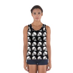 Halloween Skull Pattern Sport Tank Top  by ValentinaDesign