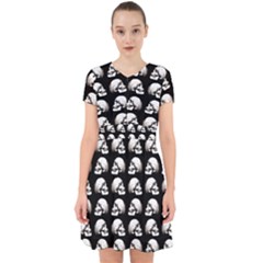 Halloween Skull Pattern Adorable In Chiffon Dress