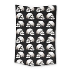 Halloween Skull Pattern Small Tapestry by ValentinaDesign