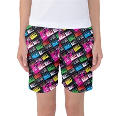 Pattern Colorfulcassettes Icreate Women s Basketball Shorts by iCreate