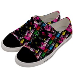 Pattern Colorfulcassettes Icreate Men s Low Top Canvas Sneakers